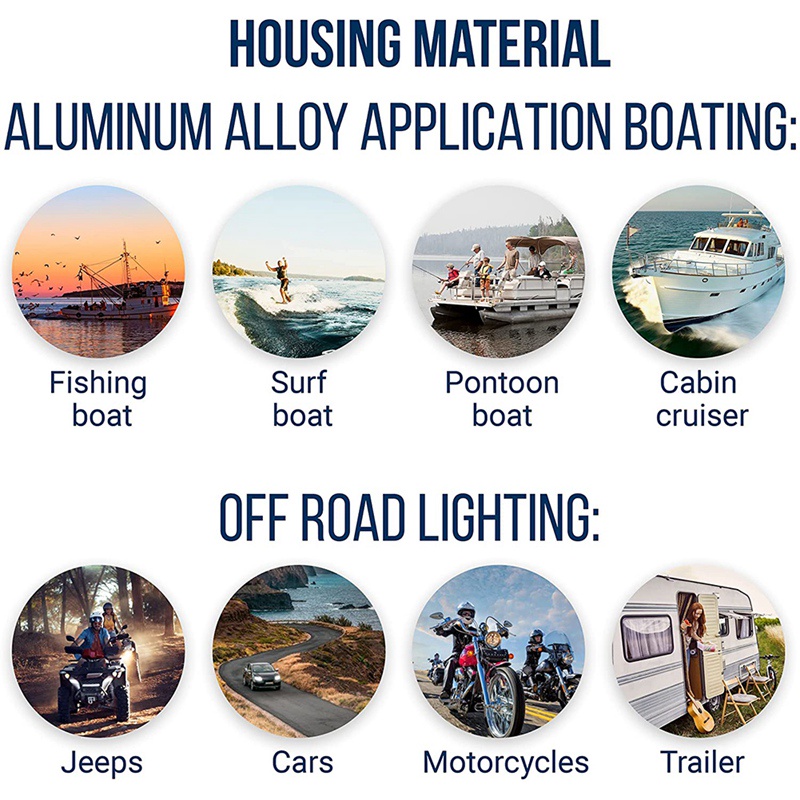 Đèn Led 2 Bóng 72W Chống Thấm Nước 2200LMS 120 Chuyên Dụng Cho Tàu Thuyền°Đèn Pha, Đèn Chùm