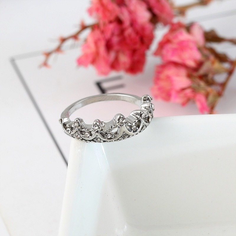 Nhẫn MANYUE thiết kế kiểu vương miện phong cách Nhật Bản sang trọng thời trang dành cho nữ