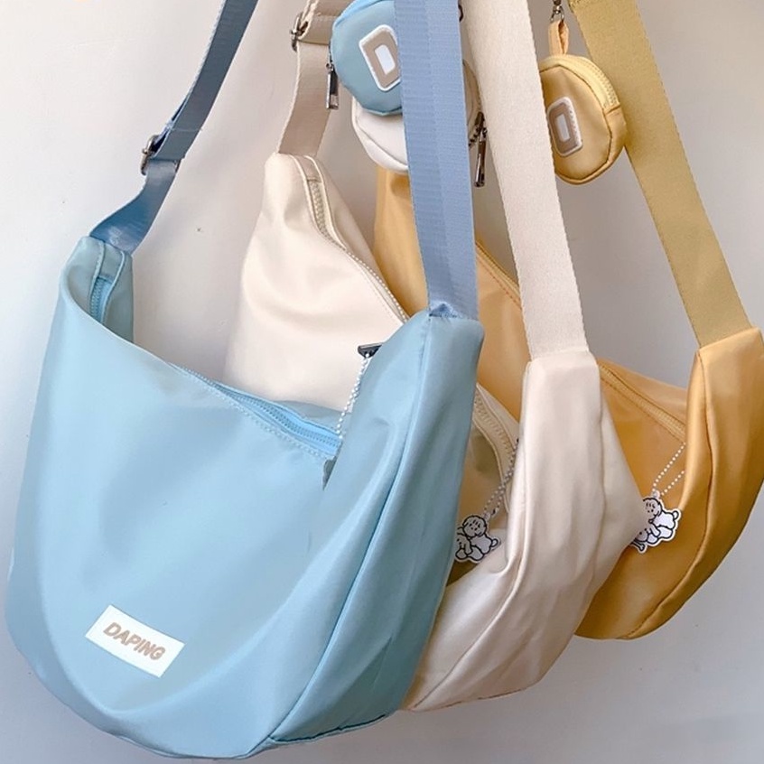 Túi Xách Đeo Vai Vải Canvas Chống Thấm Nước Phong Cách Thời Trang Hàn Quốc Cho Nữ