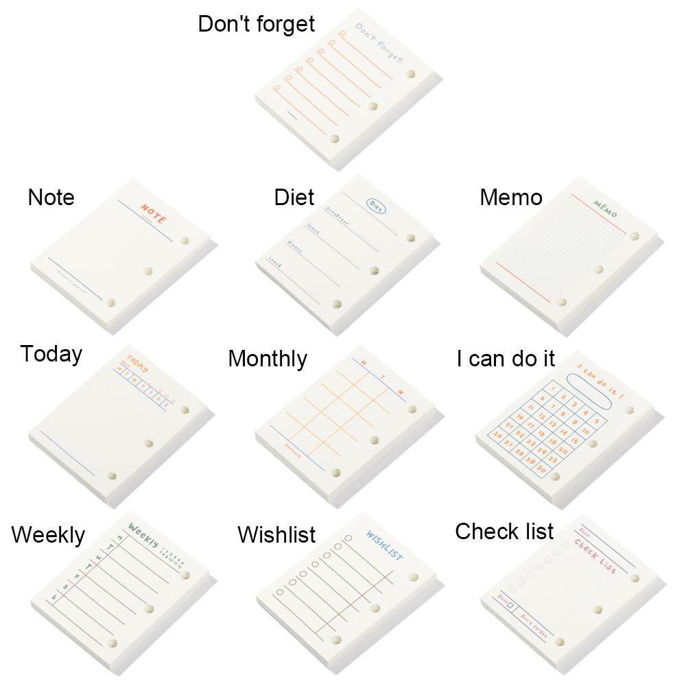 Set 60 / 80 Tờ Giấy Bìa Sổ Nhật Ký Có Thể Nạp Lại