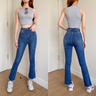 quần jeans loe 90p , quần ống pass