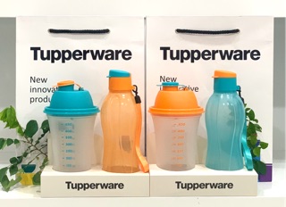 Bộ binh nước và bình lắc tupperware tặng kèm quà