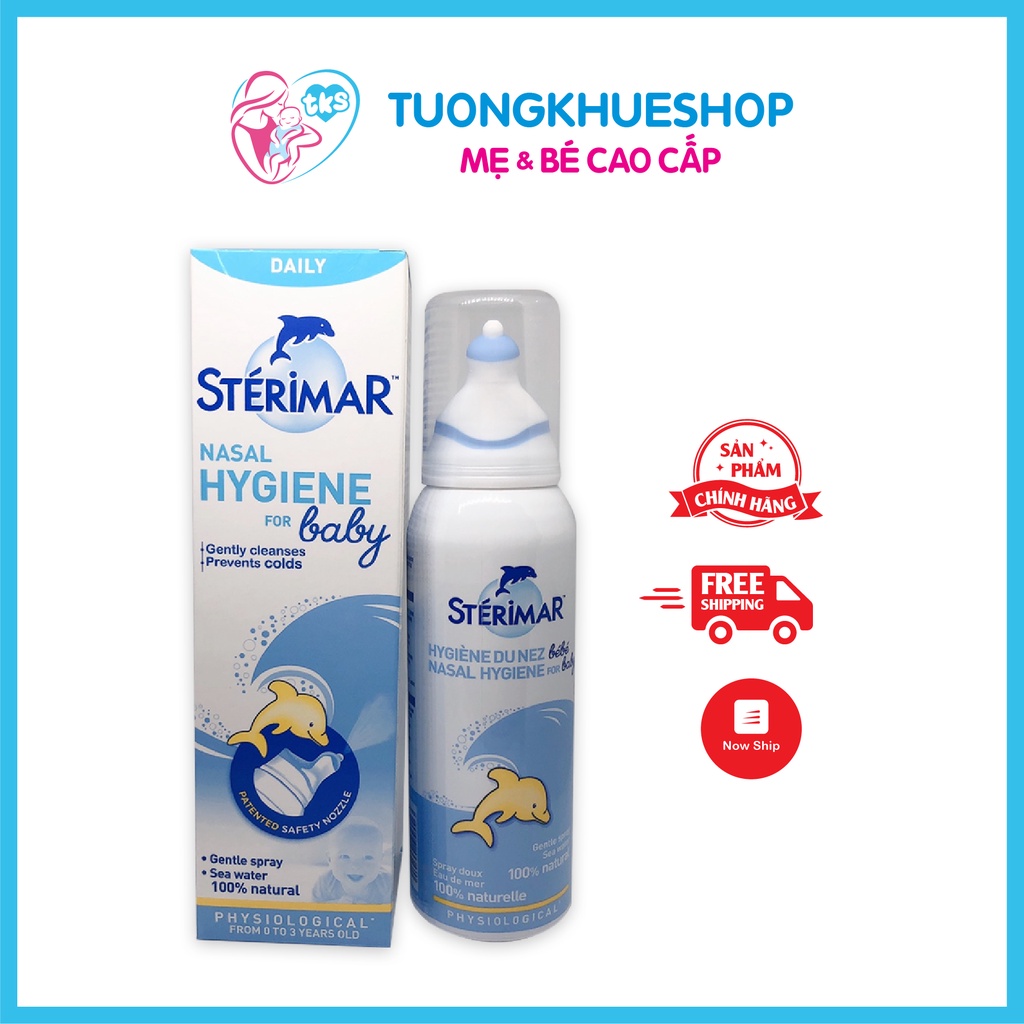 Nước Xịt muối biển Cá heo Sterimar 100ml ( Xịt muối biển Pháp)