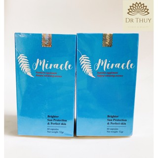 [CHÍNH HÃNG] Viên Uống Trắng Da, Chống Nắng, Giảm Thâm Sạm Nám MIRACLE  hộp 60 viên