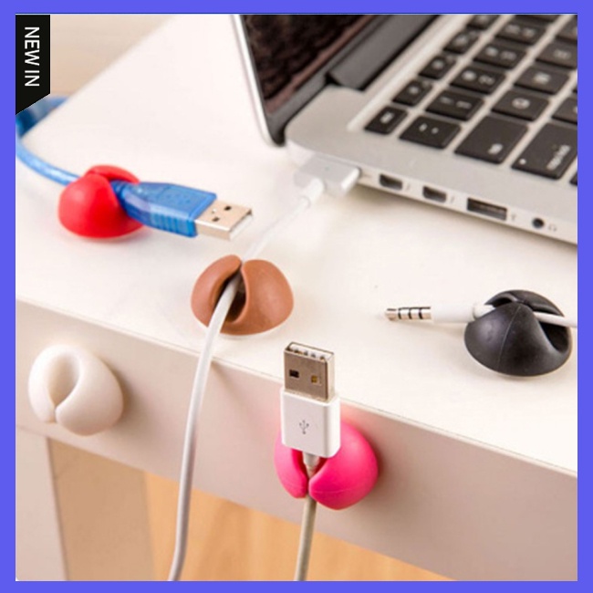 Kẹp Cao Su Cố Định Dây Cáp Usb Để Bàn Thông Dụng