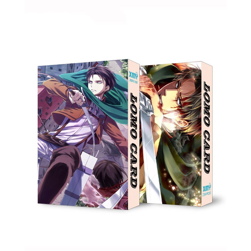 Hộp ảnh lomo in hình LEVI Attack on Titan 30 tấm anime chibi