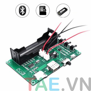 Mạch Khuếch Đại Âm Thanh PAM8403 Có Đế Pin 18650 - Bluetooth - Thẻ SD - USB