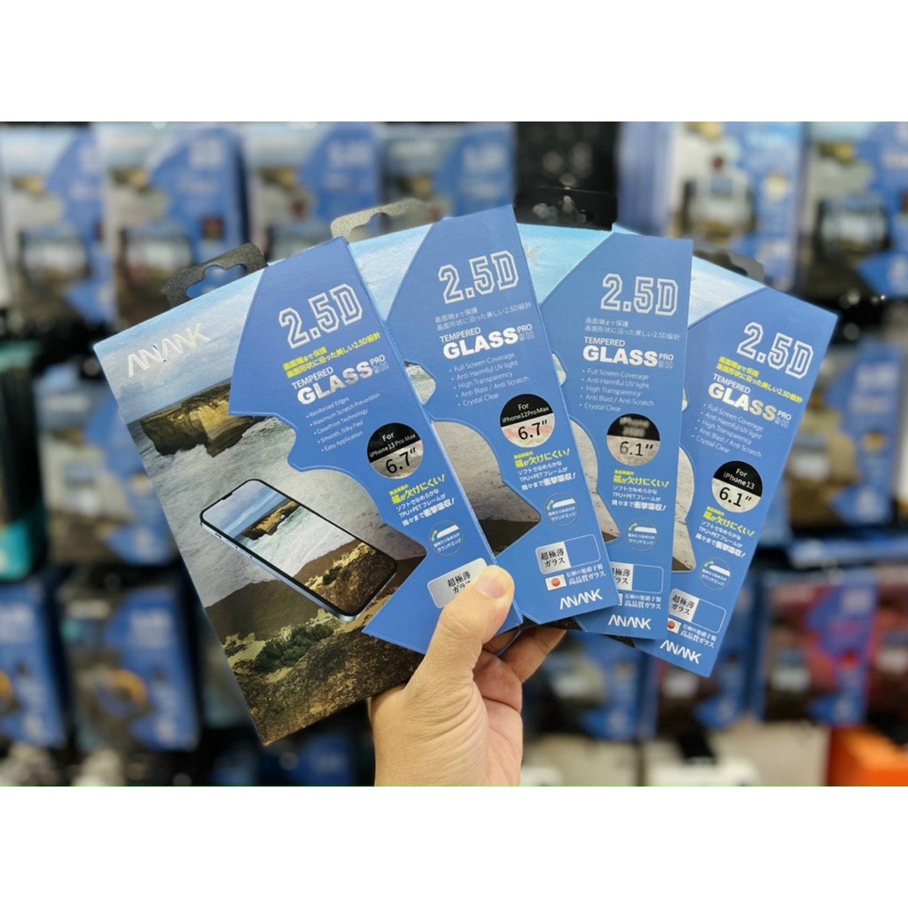 Kính cường lực full màn cho Smart IPhone 14 Promax , 13 Promax ,13 Pro , 12 Promax chính hãng ANANK công nghệ Nhật bản