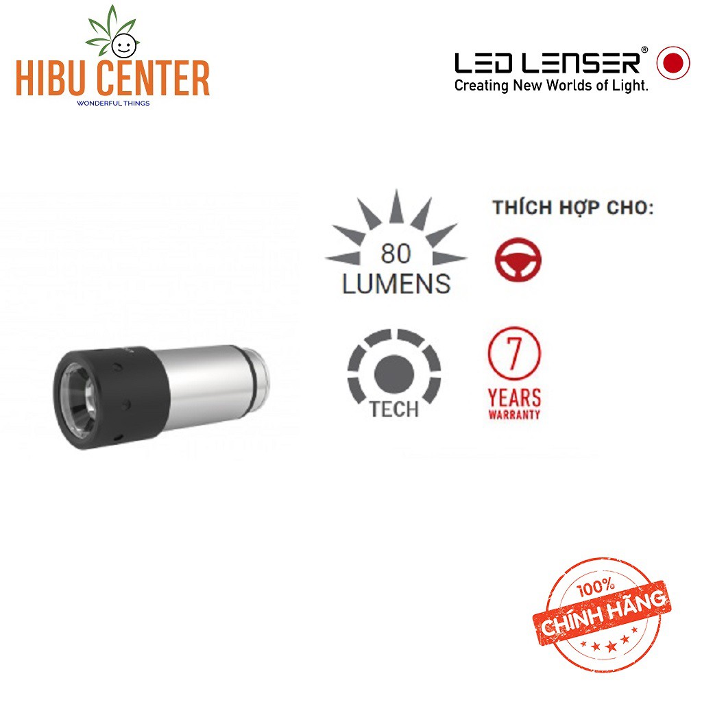 Đèn Pin Cao Cấp LEDLENSER Automotive Black/ Silver Sử Dụng Cho Xe Hơi 80 lumens