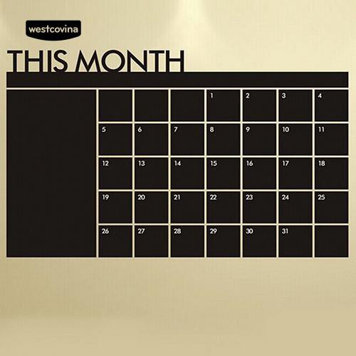 Giấy dán tường hình lịch tháng có thể viết phấn