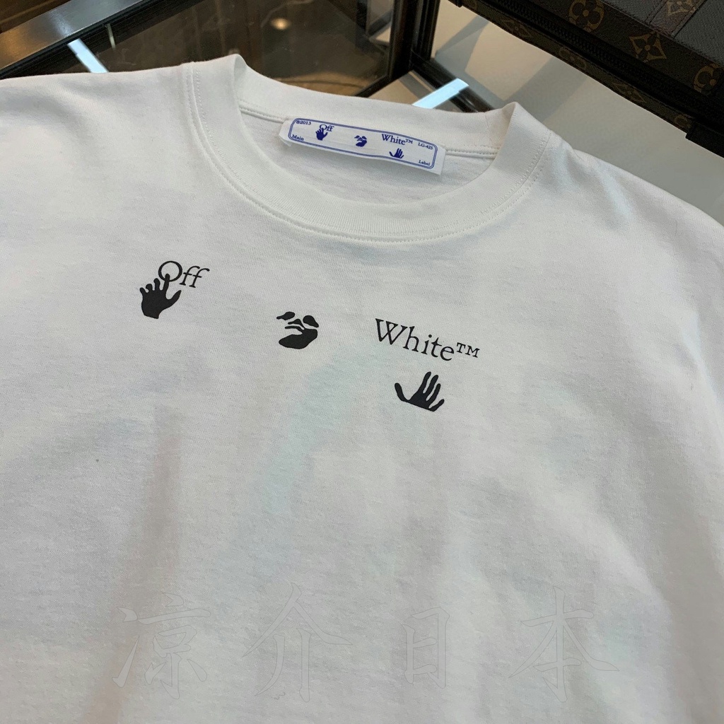 Off WHITE Áo Thun Ngắn Tay In Hình Thời Trang Cho Nam Nữ