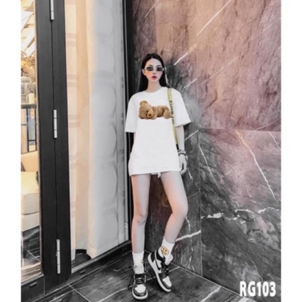 Áo thun nam Gấu Teddy nằm chất liệu cotton thoáng mát AZILA140