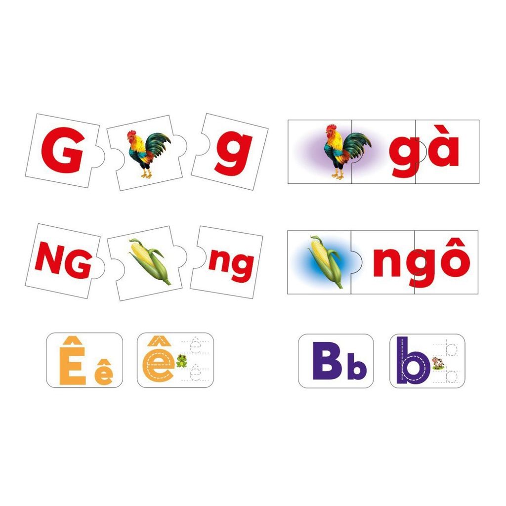 Bộ Thẻ Chữ Cái - Ghép Hình - Ghép Vần Tiếng Việt - Flash Card Cho Bé Từ 0-6 Tuổi