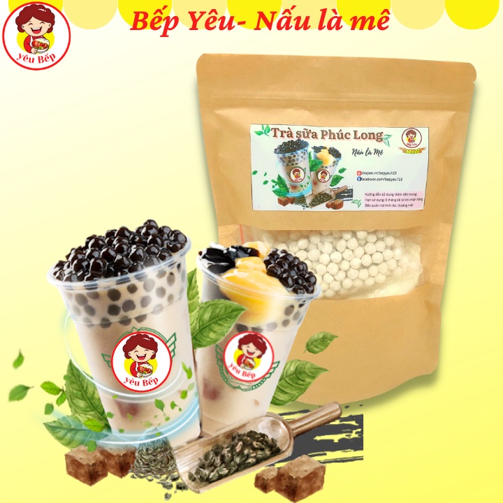 Set nguyên liệu pha trà sữa Phúc Long (25-30 Ly) Bếp Yêu Meli