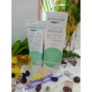 Kem tẩy lông BYPHASSE chiết xuất lô hội 125ml- Màu Xanh