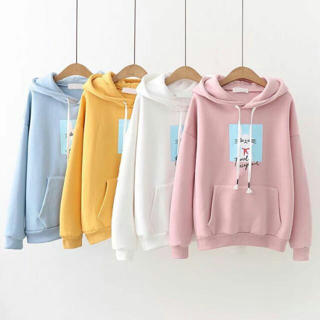 Áo hoodie , hoodie nữ , hoodie in hình mèo ngố cực cute