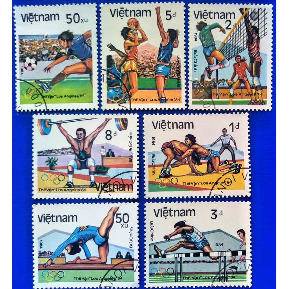 Tem sưu tập MS 631 Tem CTO Việt Nam Thế vận hội mùa hè Los Angeles 84 1992 ( 7 tem )