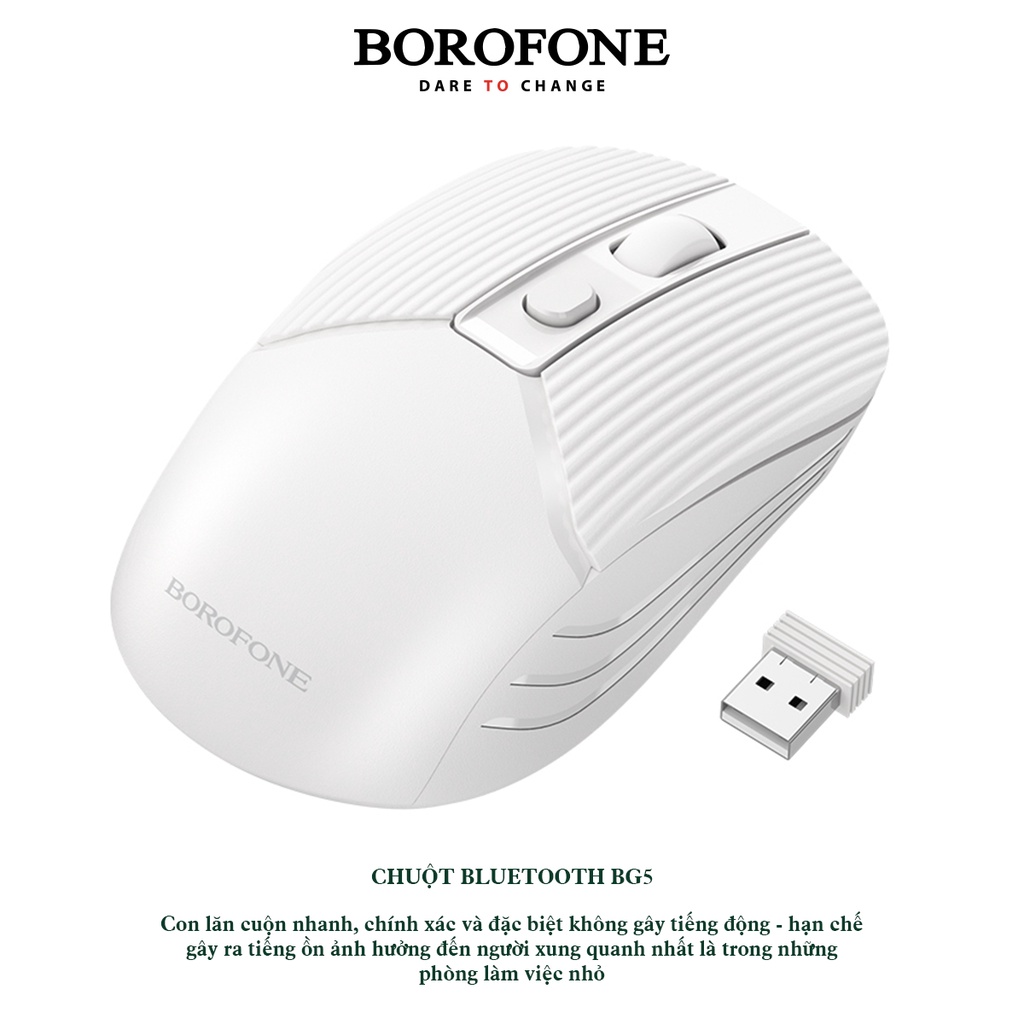 Chuột máy tính không dây bluetooth Borofone BG5 - AK Mobile