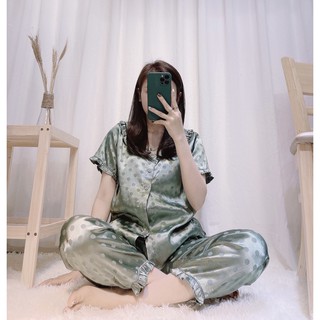 Bộ Đồ Pijama, Bộ Lụa Satin Mặc Nhà Hàng Cao Cấp (Ảnh thật sản phẩm)