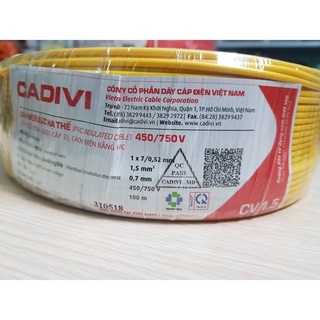 10 mét Dây cáp điện Cadivi CV 1.5