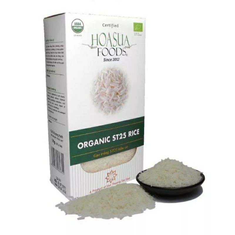 Gạo trắng hữu cơ ST25 Hoa Sữa 1kg