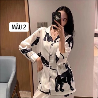 Bộ Ngủ Lụa Dài Tay hàng qc