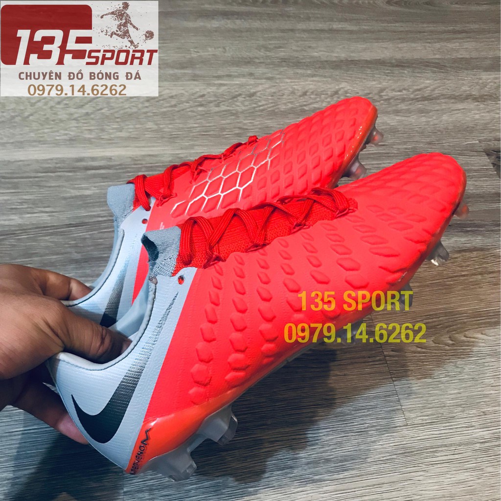 Giày đá bóng đinh cao Hyper Phantom Đỏ xám
