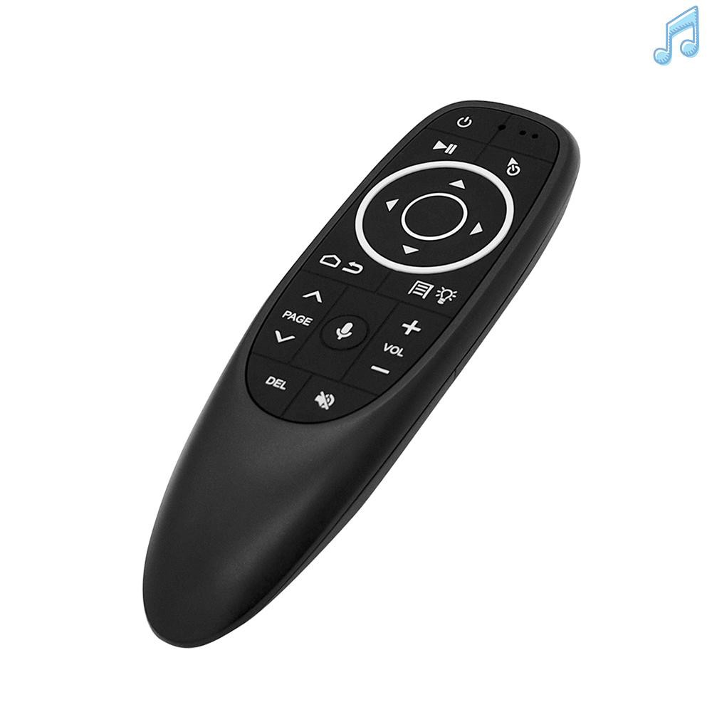 BY G10S PRO 2.4G Air Mouse Wireless Handheld Remote Control with USB Receiver Gyroscope Voice Control LED Backlight for Smart TV Box Projector