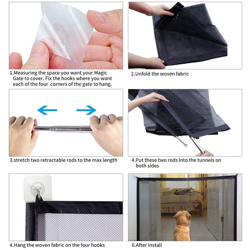 Lưới Chặn Cầu Thang Tiện Dụng Cho Thú Cưng 110x72cm