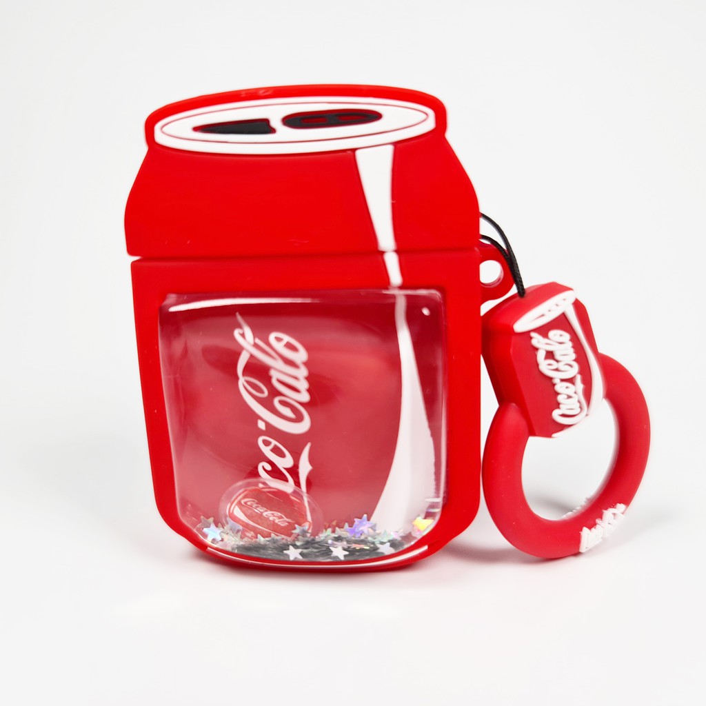 Bao Case Cho Airpods 1/ Airpods 2 Hình Lon Nước Ngọt Coke Liquid.