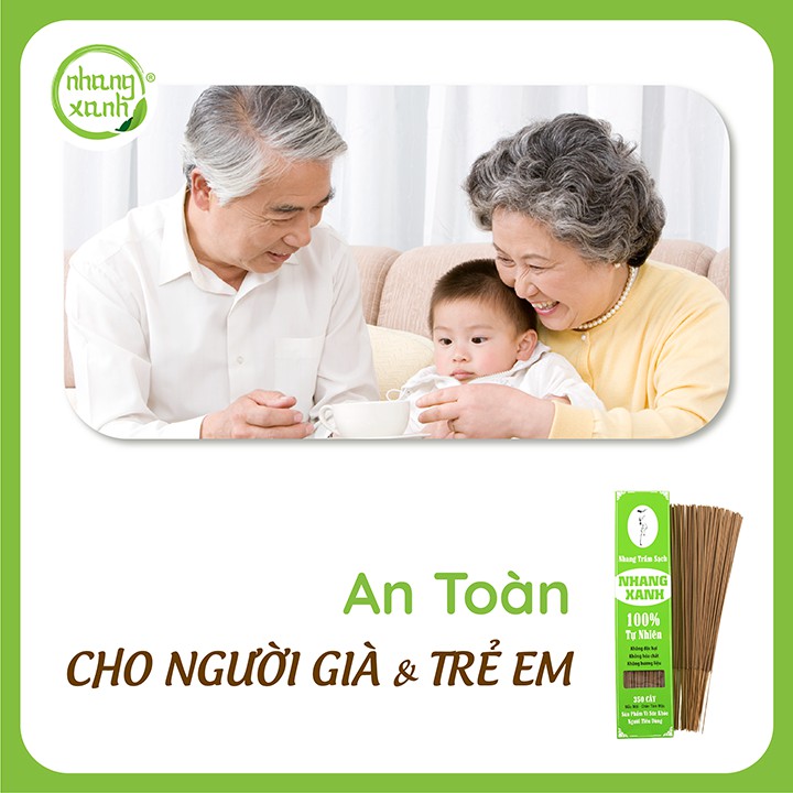 Nhang Xanh Trầm Hương Khổng Lồ 40cm - 0.5kg - Chân tăm mộc - 40cm