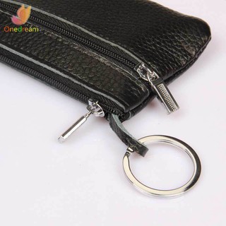 Ví da mini gắn móc khóa thanh lịch cho nữ