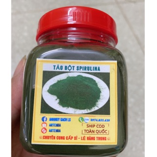 Tảo bột 50g-100g- thức ăn cho cá cảnh, nuôi artemia sinh khối