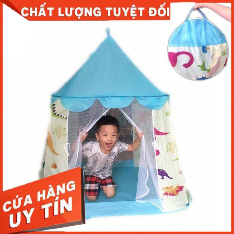 [XẢ KHO+FREE SHIP] Lều Công Chúa Hoàng Tử họa tiết cá sấu tặng kèm 20 bóng cho bé