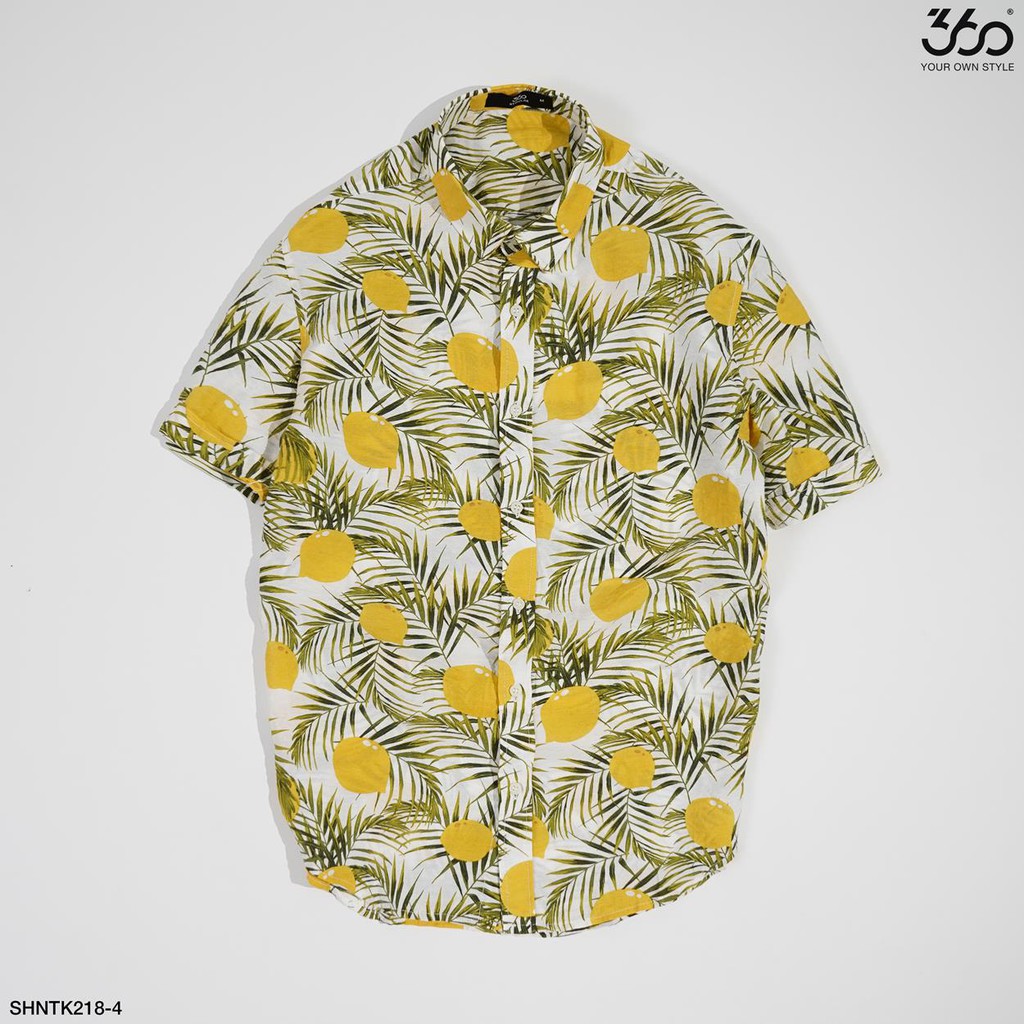 Áo sơ mi nam 360 BOUTIQUE ngắn tay họa tiết - SHNTK218 | BigBuy360 - bigbuy360.vn