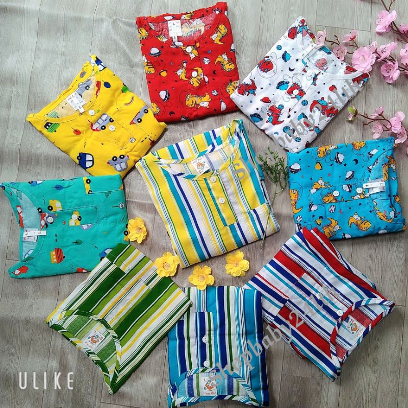 Bộ quần áo tol(lanh) tay ngắn vải công ty Thắng Lợi mềm, mịn,mát,thoáng,ít co rút cho bé trai từ 40_50kg