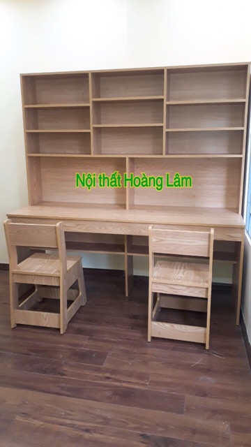 Bàn học đôi gỗ công nghiệp mẫu đẹp