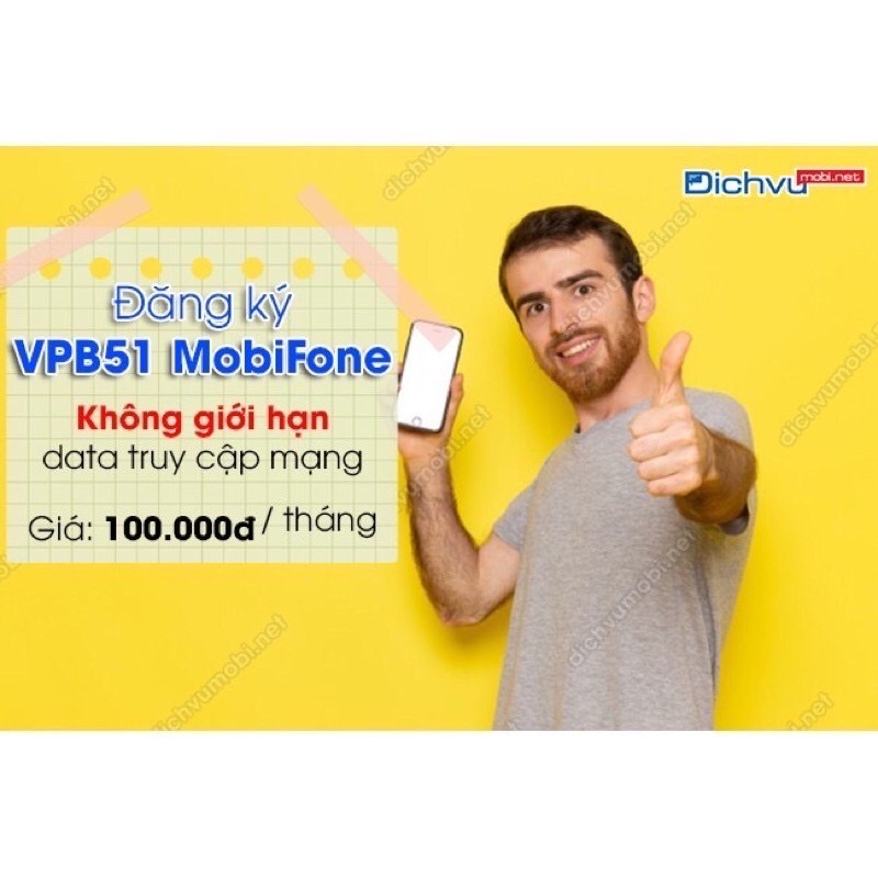 [VPB51,VP51] SIM 4G MOBIFONE MAX BĂNG THÔNG KHÔNG GIƠI HẠN DUNG LƯỢNG TỐC ĐỘ CAO - MIỄN PHÍ 1NĂM