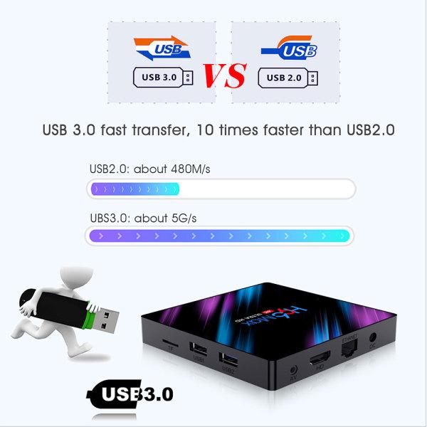 H96 Max RK3318 Android 9.0 Quad-Core HD TV Box Streaming Media Player