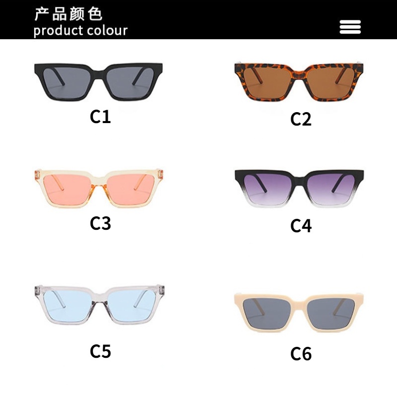 Kính Mát Gọng Chữ Nhật Chống Tia UV Thời Trang Cá Tính