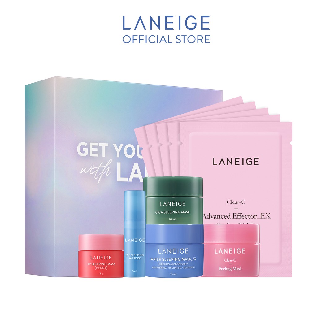 Bộ sản phẩm top mặt nạ làm sạch & làm đẹp từ trong giấc ngủ LANEIGE Sleeping Mask & Clear-C | BigBuy360 - bigbuy360.vn