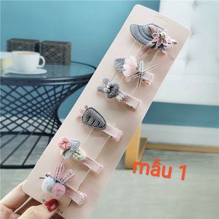 Set 6 chiếc kẹp tóc style Hàn Quốc cute cho bé gái
