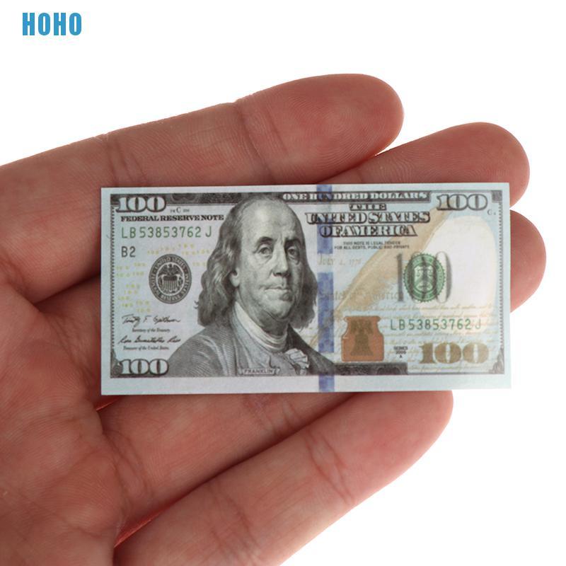 Set 100 đồ chơi tiền đô la mini sáng tạo cho bé/nhà búp bê