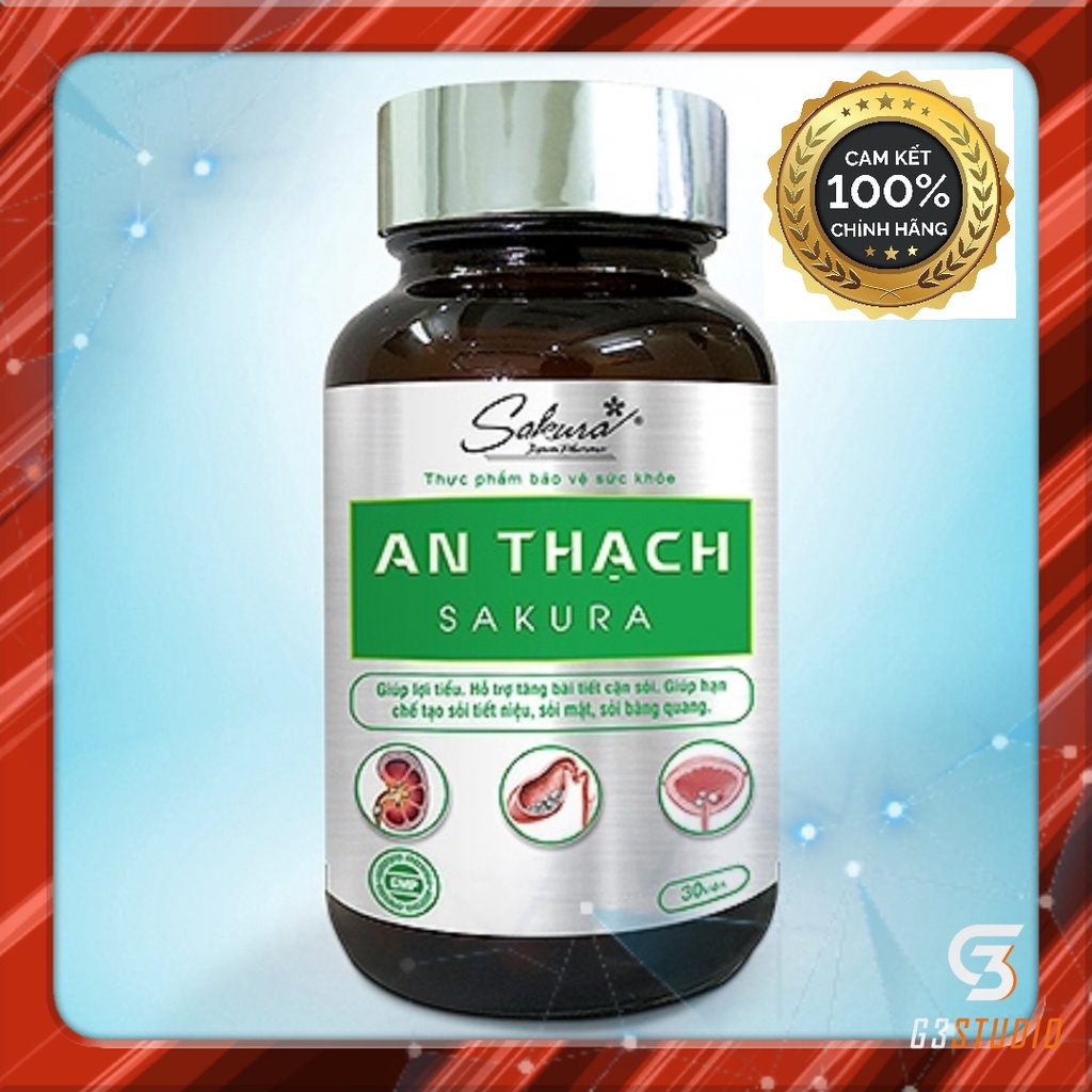 AN THẠCH SAKURA – Viên uống Lợi tiểu – Bổ thận – Bài thạch hộp 30 viên