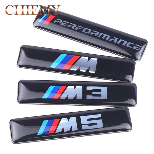 Bộ 2 Miếng Dán logo m3 m5 Bằng Nhôm Trang Trí Xe Hơi bmw