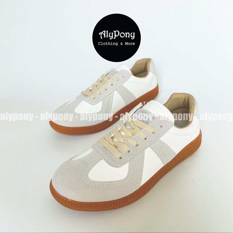 Giày Thể Thao Nam Nữ Trắng Đế Thấp Da Lộn Bản Cao Cấp 2021 AlyPony - GMR