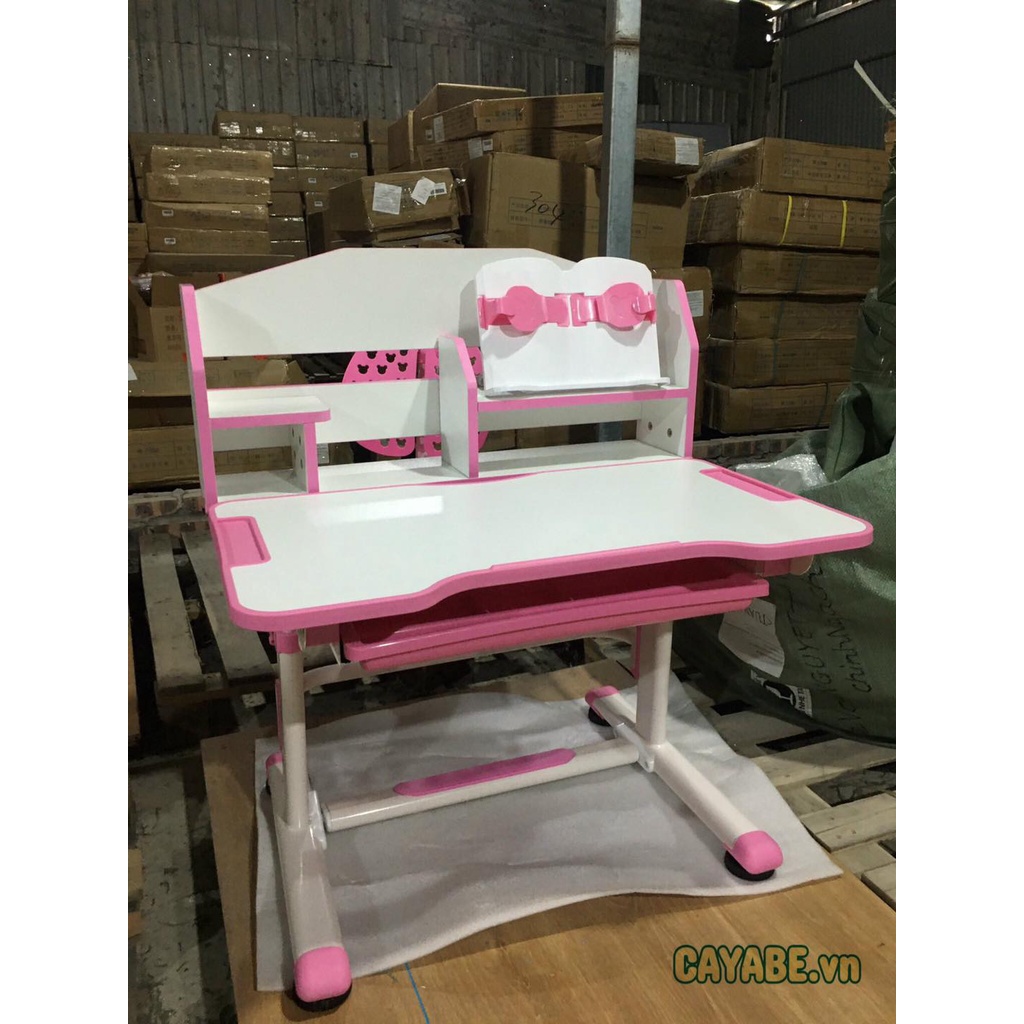 Bộ bàn ghế chống gù, chống cận cho bé CAYABE CB-004 dài 80cm màu hồng