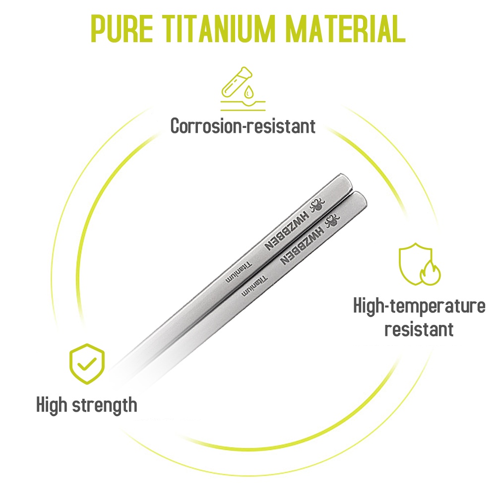 Đũa Nấu Ăn Bằng Titan Trọng Lượng Nhẹ Tiện Dụng Cho Hoạt Động Ngoài Trời