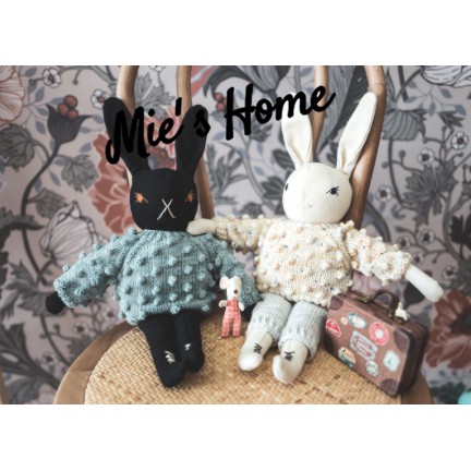 Bộ Kit tự thêu DIY THỎ BÔNG - BUNNIE tự làm, búp bê hộ mệnh - Handmade MIE Shop