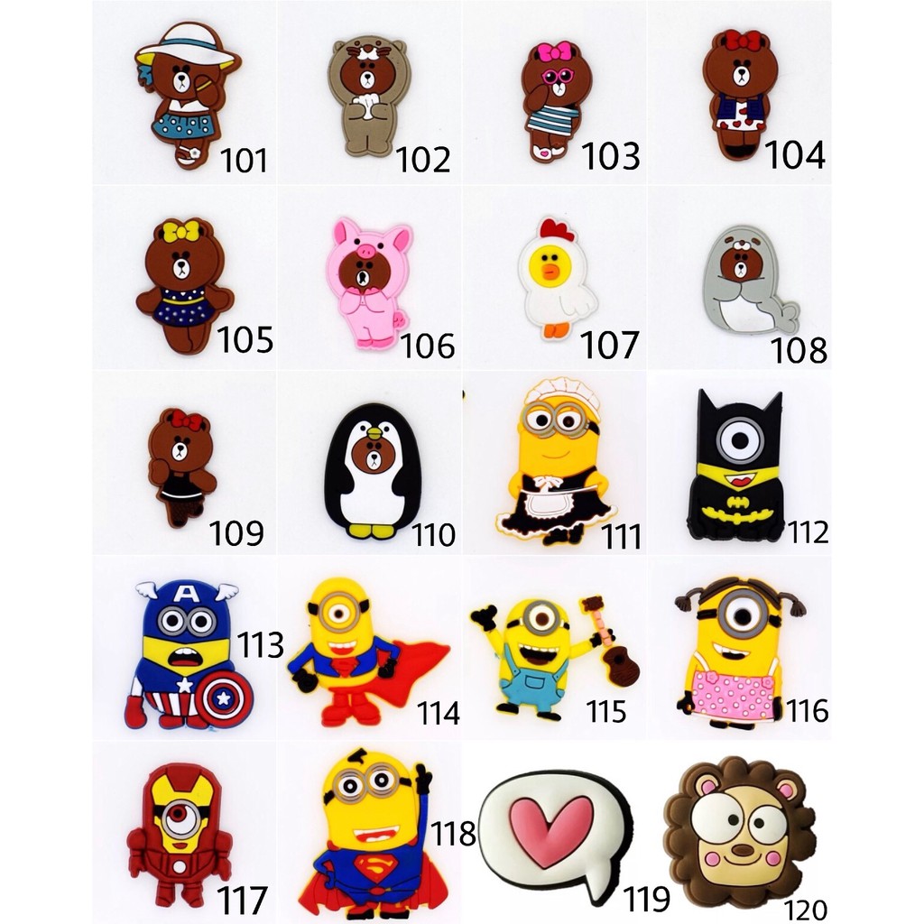 Stickers/jibbitz gắn dép sục (part 6)